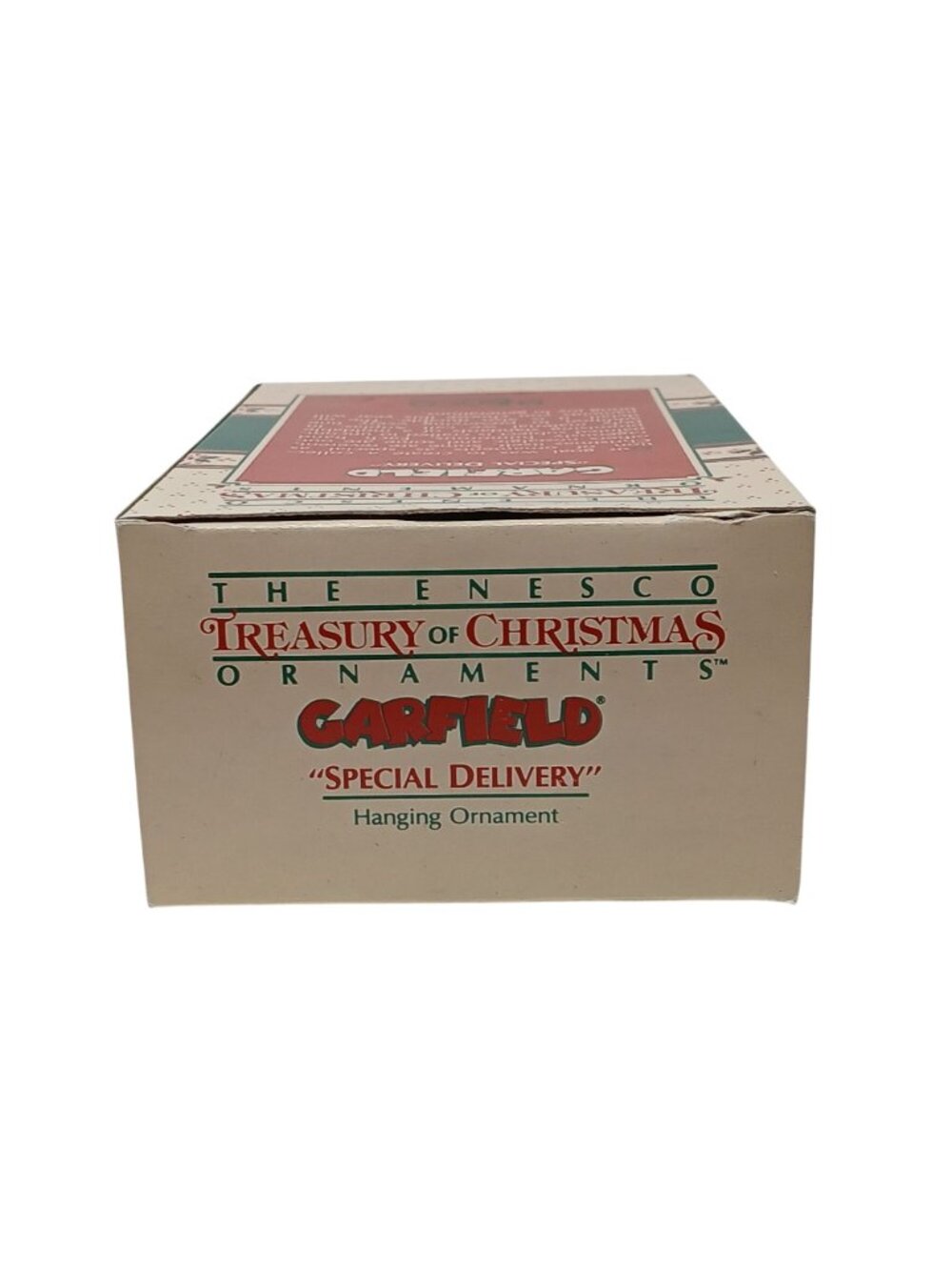 Garfield Special Delivery Christmas Ornament By Enesco Treasury 1981 W/Box #GS-8 - Picture 4 of 12